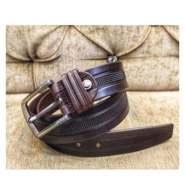 Premium Textured Leather Belt for Men – Classic Pin Buckle Design - Image 15
