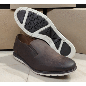 Pure Leather Slip-On Shoes – Dark Brown | Semi-Formal & Casual Comfort