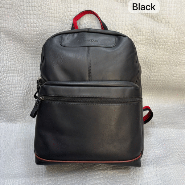 Stylish Blue Genuine Leather Backpack – Everyday Comfort & Urban Style - Image 2