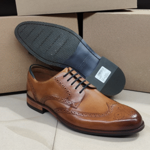 Men's Tan Leather Wingtip Brogues – Formal & Smart Casual Dress Shoes | Classic Style