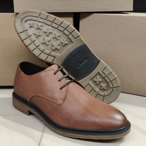 Pure Leather Formal Derby Shoes – Classic Tan | Elegant Office Wear