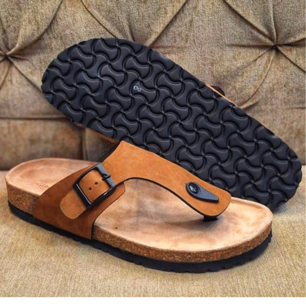 Comfortable Black Buckle Clogs with Cork Footbed – Unisex Slip-On Mules - Image 4