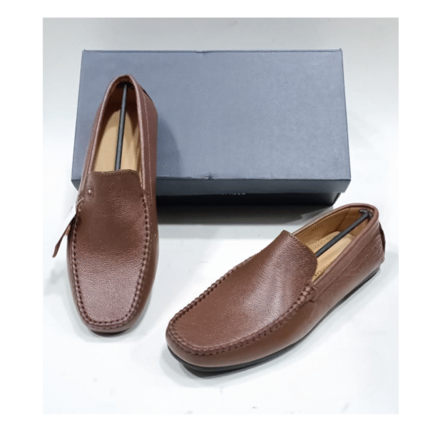 Men's Premium Black Leather Loafers with Buckle Detail – Comfortable & Stylish
