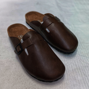 Premium Leather Comfort Clogs – Rich Brown | Unisex & Adjustable