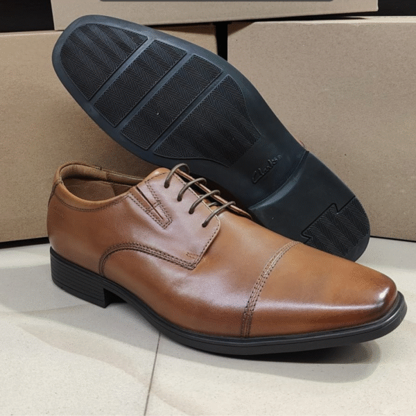 Pure Leather Formal Oxford Shoes – Tan Brown | Cap-Toe Classic