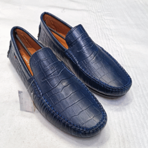 Men's Premium Black Leather Loafers with Buckle Detail – Comfortable & Stylish