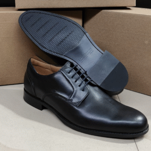 Men's Black Leather Formal Shoes – Classic Cap-Toe Oxford