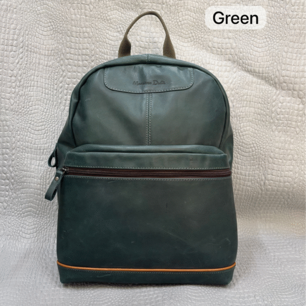 Stylish Blue Genuine Leather Backpack – Everyday Comfort & Urban Style - Image 5