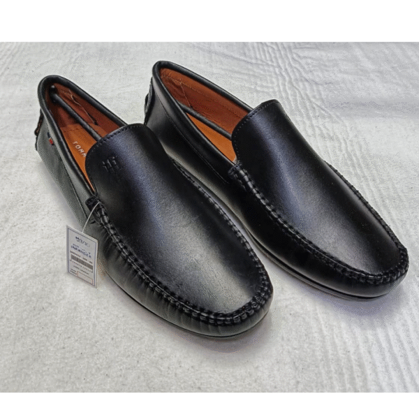 Men's Premium Black Leather Loafers with Buckle Detail – Comfortable & Stylish - Image 4