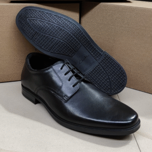 Men's Black Leather Formal Shoes – Classic Cap-Toe Oxford