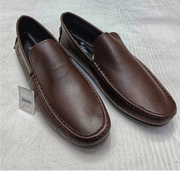 Men's Premium Black Leather Loafers with Buckle Detail – Comfortable & Stylish - Image 3