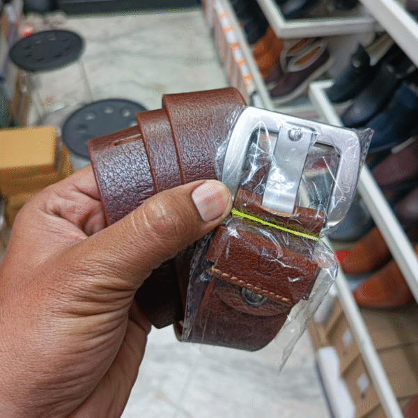 Premium Textured Leather Belt for Men – Classic Pin Buckle Design - Image 9