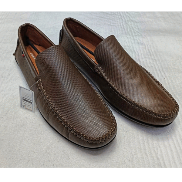 Men's Premium Black Leather Loafers with Buckle Detail – Comfortable & Stylish - Image 2